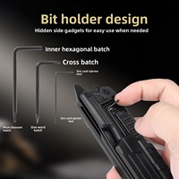 Couteau pliant multifonctionnel créatif en acier inoxydable, outil combiné EDC pour l'extérieur, camping, survie, multi-usage, portable