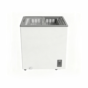 Congelador Comercial Tipo Arcón con Inversor de 5.1 Cu.Ft, Puerta Corredera de Vidrio Low-E, Control Digital de Temperatura, Ruedas y Cerradura, Ideal para Exhibición de Helados - Product Image 1