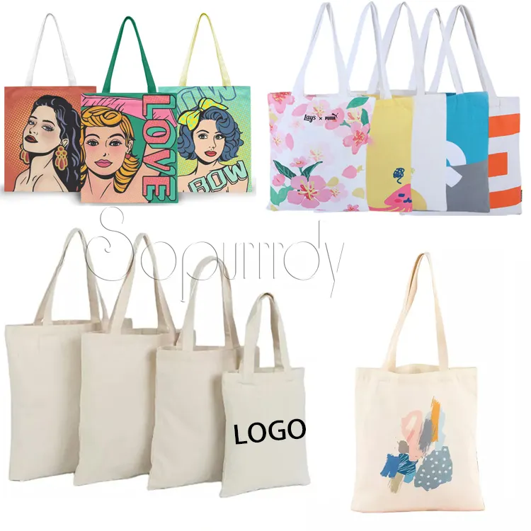 Customized logo environment-friendly canvas bag portable high-quality cotton supermarket shopping bag hot sale gift bag