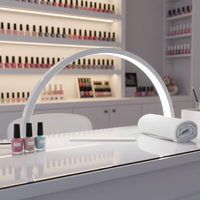 Lampe de table LED en aluminium pour salon de manucure, style moderne et minimaliste, flexible, simple, pour la lecture à domicile et le nail art.