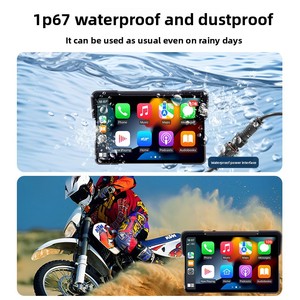 Moniteur intelligent universel pour moto, écran IPS haute luminosité de 5,7 pouces avec double caméra avant et arrière, DVR, Carplay sans fil, Auto - Product Image 4