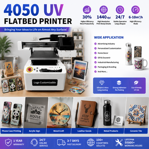 2400DPI High Resolution 4050 UV LED Flatbed Printer CMYK White Varnish for Gift Box Plastic Logo Custom <b>Printing</b> Equipment - Product Image 1