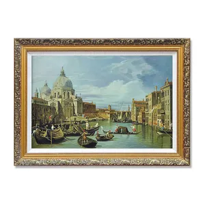 Peinture de qualité peinte à la main par le musée Rococo Canaletto, Reproduction d'art célèbre, peinture de bâtiment classique de venise