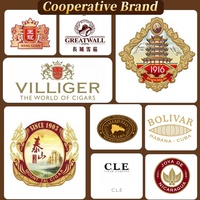 Boîte à bijoux en MDF avec logo métallique brillant Cigarol, 345x262x70mm, panneau de 9mm, doublure en velours, fermeture magnétique, OEM personnalisé