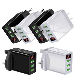 5V3A QC3.0 Digital Rapid Charger with Type-<b>C</b> and 3 <b>USB</b> Ports 30W LED Light for Mobile Phone and Laptop Wholesale - Product Image 1