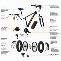 Vélo de Montagne Électrique Prix Usine 26'' Moteur Moyeu Arrière Frein à Disque 7 Vitesses 250W 10Ah Vélo Électrique Urbain NFC Booster Stock
