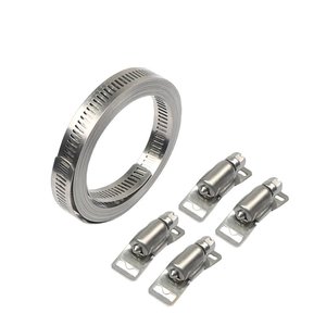 En stock – Vente en gros de colliers de serrage réglables en acier inoxydable poli pour assemblages de flexibles hydrauliques - Product Image 1