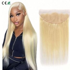 Extensiones de Cabello Humano Brasileño de Alta Calidad 613 Liso con Frontal de Encaje Suizo 13x4 13x6 5x5 y Cierre Frontal de Encaje HD 4x4 - Product Image 1