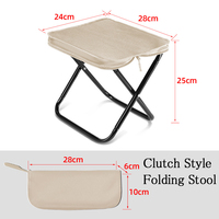 Chaise d'extérieur pliable portable pour camping, pêche, randonnée, pique-nique, mini-tabouret de rangement