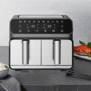 8L kép khu vực thép không gỉ điện nồi chiên sâu công suất lớn dầu-miễn phí lò vuông đôi Nồi chiên không khí cho nấu ăn - Product Image 1