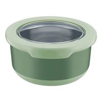 Récipient alimentaire pour enfants en plein air forme ronde avec couvercle boîte à lunch scolaire en acier inoxydable boîte de conservation des aliments