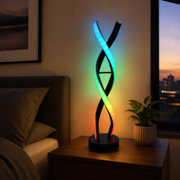 Lumière d'ambiance spirale LED RGB pour bureau, synchronisation musicale, télécommande via application, art moderne pour chambre, décoration intérieure, salle de jeux, CE RoHS