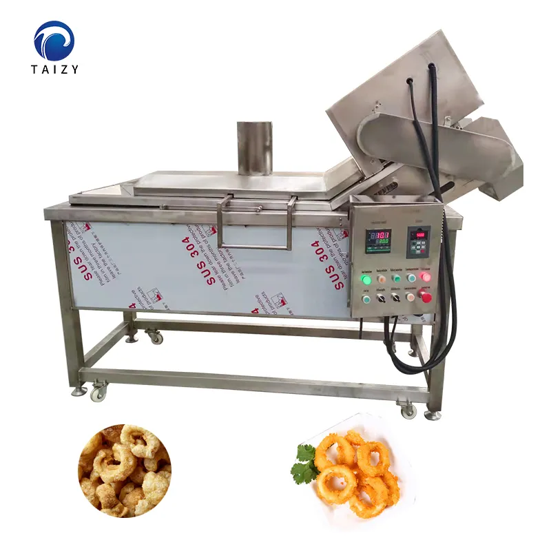 Machine à frire automatique les chips d'arachide plantain machine à frire industrielle les chips de pommes de terre oignons