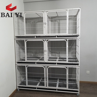 Cage d'élevage en fil métallique la plus vendue chat avec roues