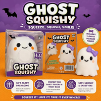 Jouet anti-stress géant en forme de fantôme, 13,5 cm, grand format, à récupération lente, jouet à presser Kawaii en forme de fantôme avec boîte cadeau pour décoration d'Halloween