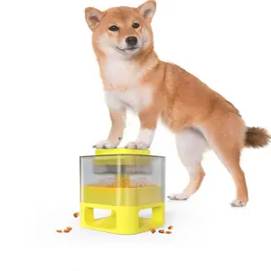 ZMakerプレス食品漏れパズルおもちゃ犬ペットインタラクティブ食品収納ボックス