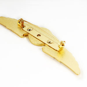 맞춤형 뱃지 도금 날개 모양 항공사 기념품 엠블럼 뱃지 금색 원형 금속 양각 3D 프린팅 스포츠 핀 SNR - Product Image 6