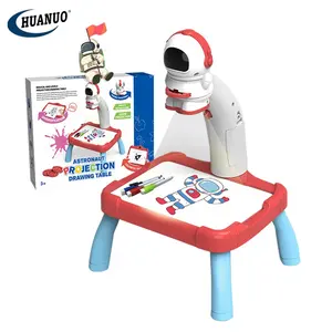 Kids Drawing Toys Educational Intelligent Astronaut Projection Painting Machine Images Light Up Toy Drawing Board Set