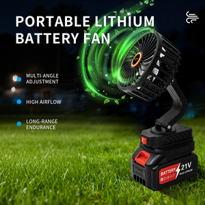 Xách tay 5000mAh có thể sạc lại cầm tay ngoài trời cắm trại fan hâm mộ USB bảng fan hâm mộ với ánh sáng LED và ngân hàng điện cho lều xe - Product Image 3