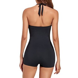 Custom <strong>Women's</strong> One Piece Tummy Control Swimwear <strong>Boyleg</strong> Ruched <strong>Swimsuit</strong> - Product Image 2