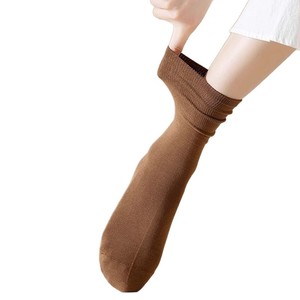 Women's Mid Calf <b>Socks</b> Autumn <b>Winter</b> Slouch Style Warm Sweat Absorbent Maillard Wind Medium Thickness - Product Image 5