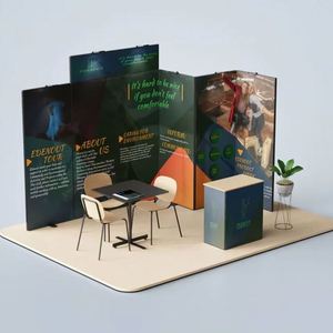 Stand de Exhibición Portátil de 10x10 para Ferias Comerciales, Pantalla de Tela Tensada, Estructura de Aluminio, Servicio de Diseño Gratuito - Product Image 1