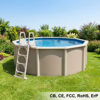 Piscine hors sol en acier galvanisé, équipement aquatique durable pour usage extérieur