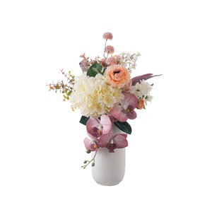 Bouquet de fleurs artificielles CallaFloral, hortensia, rose, tissu tissé en plastique, décoration bohème pour mariage et maison - Product Image 5