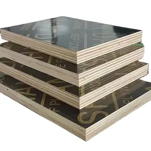 Compact black 9,12, 15, 18mm plywood for construction material shuttering melamine hot press poplar laminated e1 Plywood Sheet