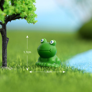 Miniature in resina: piccoli animali verdi, rane minuscole, all'ingrosso, da nascondere per decorazioni da giardino e artigianato per il Capodanno Cinese - Product Image 4