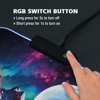 Tapis de souris de jeu RGB extra large, antidérapant, design rectangulaire avec éclairage LED pour la maison, le bureau et l'utilisation informatique, dragon coloré en stock