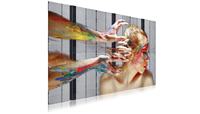 Écran d'affichage transparent couleur pleine gamme P3.9-7.8 pour intérieur avec luminosité de 2500 cd, température de couleur de 2000-9500K, garantie d'un an