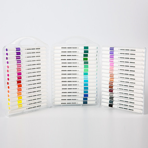 Marqueurs acryliques XIYUAN, 48 couleurs, stylos marqueurs avec pointe moyenne, stylos marqueurs pour la peinture sur roche, pierre, bois, <span class=keywords><strong>calligraphie</strong></span> - Product Image 1