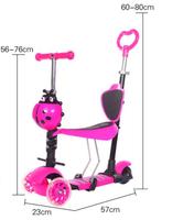 Offre Spéciale : Trottinette Pliable pour Enfants avec Design Adorable, Hauteur Réglable, Barre de Poussée, Roues Lumineuses en PU – Jouet Sûr pour Bébé, Idéal pour l'Extérieur