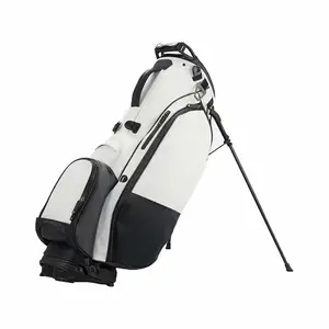 O suporte impermeável do golfe do bordado do disco do OEM ODM personalizado leva o saco sacos de golfe do malote do couro do plutônio para homens