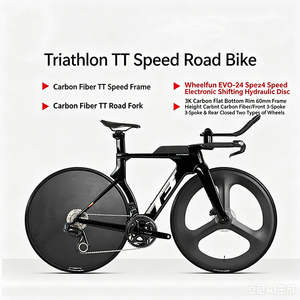 Vélo <span class=keywords><strong>de</strong></span> Triathlon en Fibre <span class=keywords><strong>de</strong></span> Carbone 700C avec Groupe <span class=keywords><strong>de</strong></span> Transfert Sans Fil 24 Vitesses <span class=keywords><strong>pour</strong></span> Course TT, Fabrication Professionnelle Chinoise, MOQ 1 - Product Image 6