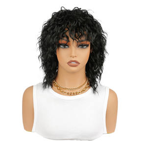 Peluca de cabeza completa transfronteriza europea americana para <span class=keywords><strong>hombre</strong></span> y mujer, <span class=keywords><strong>pelo</strong></span> <span class=keywords><strong>corto</strong></span> rizado con rizos pequeños, fabricante africano Afro al por mayor - Product Image 1