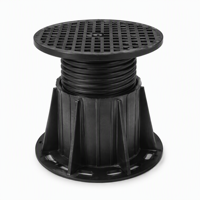 Pied de support réglable en plastique robuste 20-140 mm, capacité de charge 800 kg, profil bas, pour terrasses surélevées