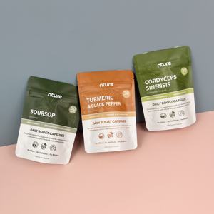 Sachet refermable en papier d'aluminium Doypack Ruishi <span class=keywords><strong>Cannelle</strong></span> Curcuma Poivre Noir-Condiment d'assaisonnement d'épices Sachets debout - Product Image 3