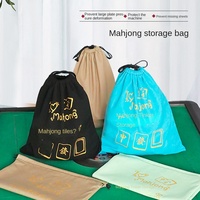 Sac de rangement pliable pour Mahjong, sac de rangement à cordon pour machine à Mahjong automatique, sac en toile pour Mahjong avec fonction de comptage des points
