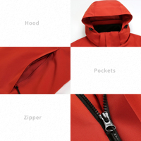 Veste coupe-vent unisexe de haute qualité, couleur unie, imperméable, nouveau design, logo personnalisé, vente en gros