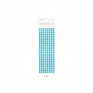 Ilan Adesivi Brillanti 8mm Blu con Strass Lucidi, Confezione Grande da 220 Pezzi - Product Image 2