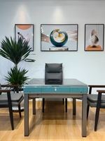 Table de Mahjong Électrique Automatique de Luxe Moderne avec Supports Métalliques et en Bois, Conception Pliante pour 4 Joueurs, Portable, Silencieuse, pour un Divertissement Optimal