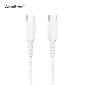 Amaitree Wholesale High Quality 1M Nylon Fast Charging Type C Cellphone Cable For Huawei Fast Charging Data Cable For IPhone