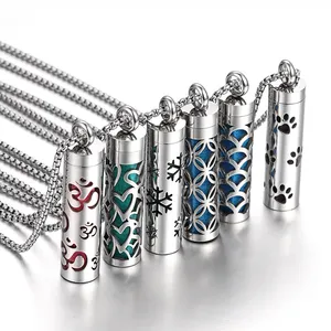 Nouveauté 2024 : Collier diffuseur d'huiles essentielles en acier inoxydable, médaillon ouvrable pour parfum et aromathérapie - Product Image 1