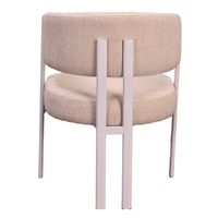 Échantillon Gratuit - Chaise de Salle à Manger Nordique de Luxe, Fauteuil Moderne Minimaliste Élégant avec Pieds Hauts en Métal et Tissu Personnalisé
