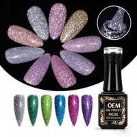 Échantillon Gratuit 25 Couleurs Vernis à Ongles Gel UV LED Soak-Off Non Toxique Certifié Halal 15ml Vegan Couleurs Riches Brillantes Effet Coquillage Personnalisation
