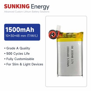 SUNKING 3.7V 1030605 2000mAh 7.4Wh Elektrikli Bisikletler/Scooterlar için LiPo Pil Paketi 10x30x60mm 500 Döngü - Product Image 3