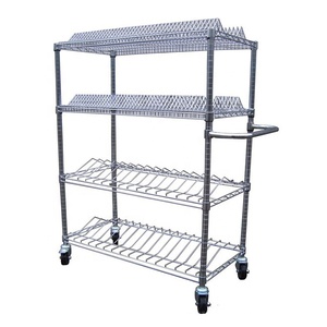 Estante de alambre Industrial antiestático OEM, estantería de alambre cromado ESD <span class=keywords><strong>con</strong></span> rueda - Product Image 1