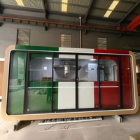 Cabine de bureau modulaire Apple haut de gamme en acier, villa portable, maison capsule préfabriquée mobile de luxe moderne pour complexe hôtelier, entrepôt, magasin